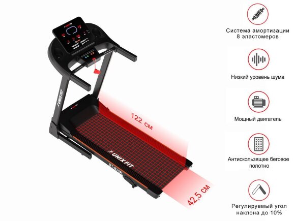 Беговая дорожка UnixFit T ST-630R Black