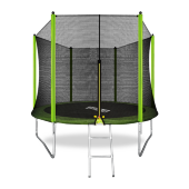 Батут Arland 10FT с внешней страховочной сеткой и лестницей (Light green)